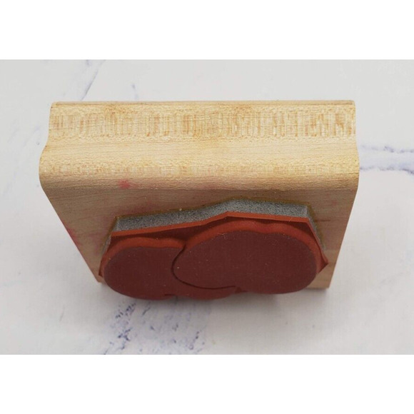 Stampin' Up! Pair of Apples Fall Fruit Tree Nature Wood Mounted Rubber Stamp - Picture 2 of 7